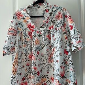 Brand New Temu Floral Blouse Size XS